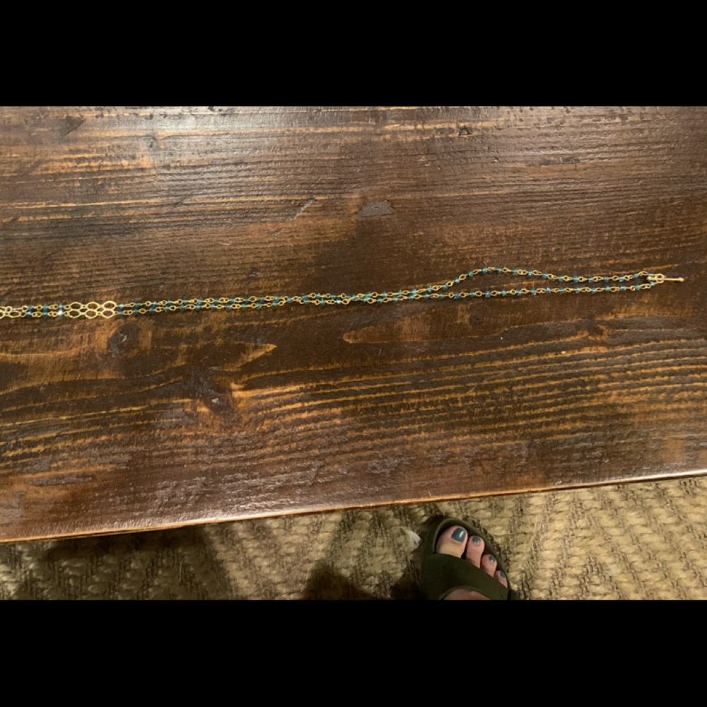 Long Blue/Gold Necklace